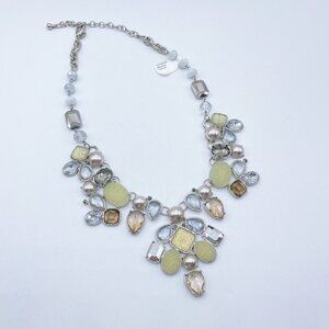 Chico's Statement Cluster Necklace With Adjustable Chain